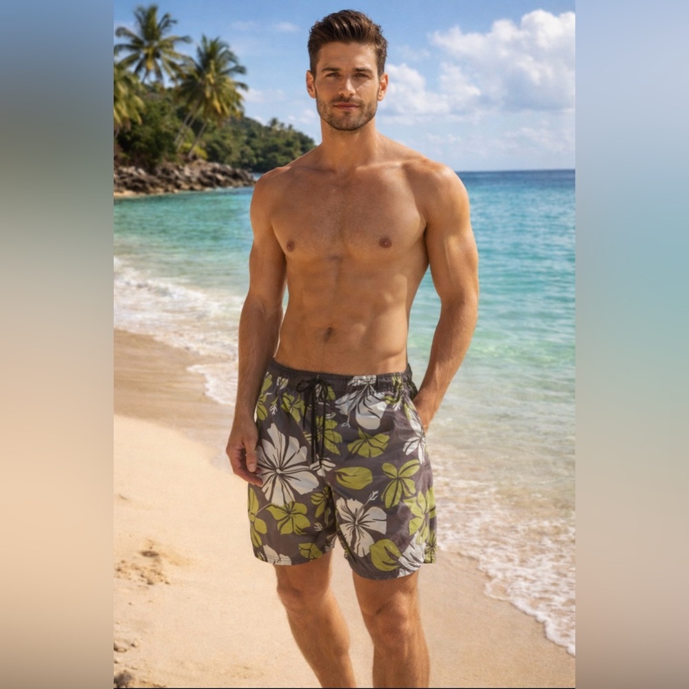 Casual SpeedoFloral means Swim Shorts